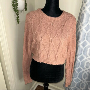 Forever 21 Women's Cable Knit cropped Sweater